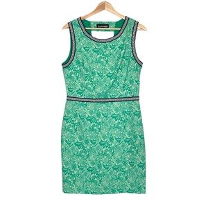 Green Lace-Pattern Sheath Dress by LMD Size Medium
